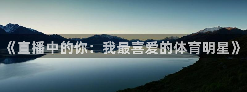 飞速直播nba在线观看：《直播中的你：我最喜爱的体育明星》